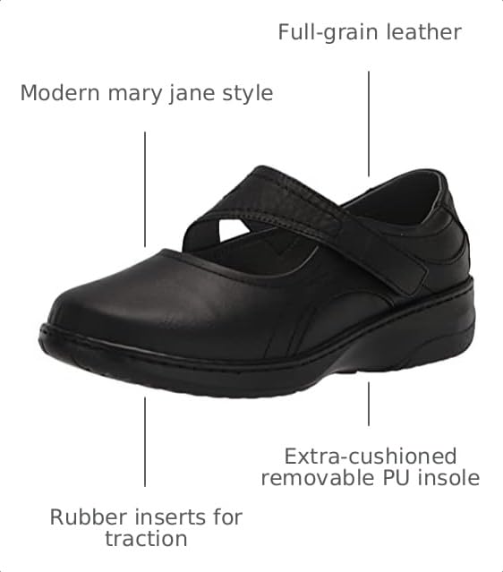 Image of Propet Womens Golda Mary Jane Slip On Flats Casual - White