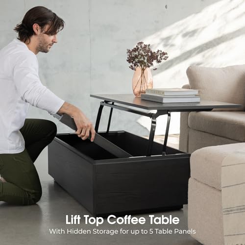 Transformer Table Solid Wood Extendable Dining Table, Black - image 3