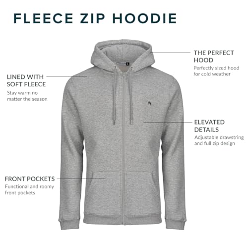 Men's Tall Slim-Fit Long Sleeve Midweight Fleece Full Zip Hoodie2
