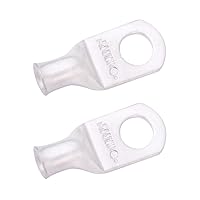 Vista 171 de SELTERM 25 piezas de lengüetas de cable de batería de cobre estañado de grado marino de 2/0 AWG de 3/8 pulgadas, terminales de anillo de calibre 00