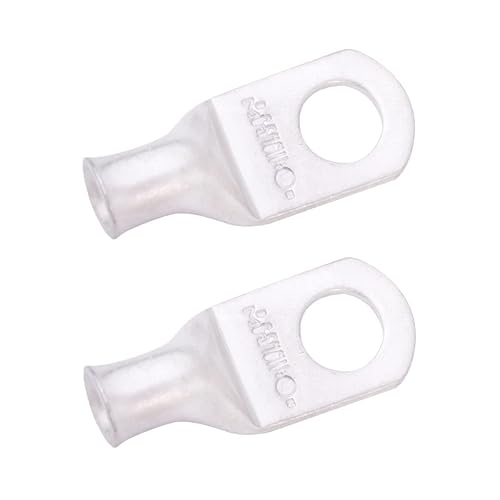 Miniatura 212 de SELTERM - Terminal en anillo de grado marino UL 2/0 AWG 3/8 pulgadas (25 uds) para batería, terminal tubular de cable eléctrico, conector calibre