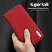 iPhone 11 Wallet Case,DUX DUCIS Genuine Leather Flip Folio Wallet Case with Card Slots, Magnetic Closure,Kickstand Function,Durable Shockproof Cover for iPhone 11（Red）
