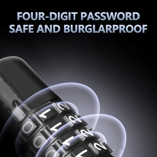 Image of Istara Bike Lock, Heavy Duty Outdoor Waterproof Lock with Resettable Code, Digit Combination Padlock, 4 Digit Code Lock Anti Theft for Gates, Mountain Bike, Scooter Gym, School, Shed & Lockers