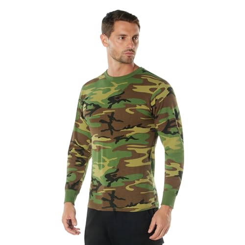 Image of Rothco Long Sleeve Camo T-Shirt | Rugged Camouflage Crew Neck T Shirt, Comfortable Casual Tee for Men & Women