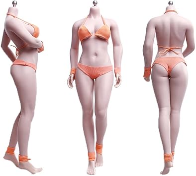 1/6 Scale Female Body,12inch Super Flexible Medium Bust Buxom Version Female Seamless Action Figure Body Collection S28A Pale Skin
