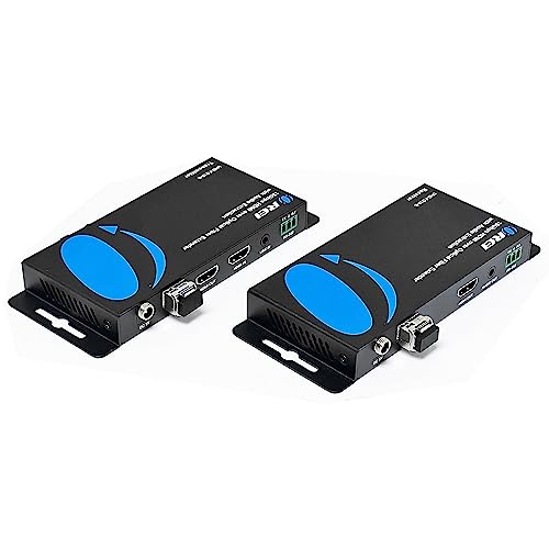 OREI 4K HDMI Over Fiber Optic Extender up to 10Km with Audio Extraction and Bi-Directional IR - RS-232 (UHD-FO10-K)