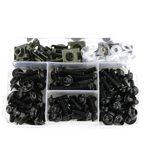 �l�W�t���i �ɓK�����郄�}�n YZF-R3 YZF-R6 YZF R25 YZF-R125 YZF600R FZ6R FZ8 �Z�b�g�X�N�����[ �I�[�g�o�C�t�F�A�����O�{���g�L�b�g �X�N�����[ �t�@�X�i�[ �I�[�g�o�C�����p�[�c(Black)