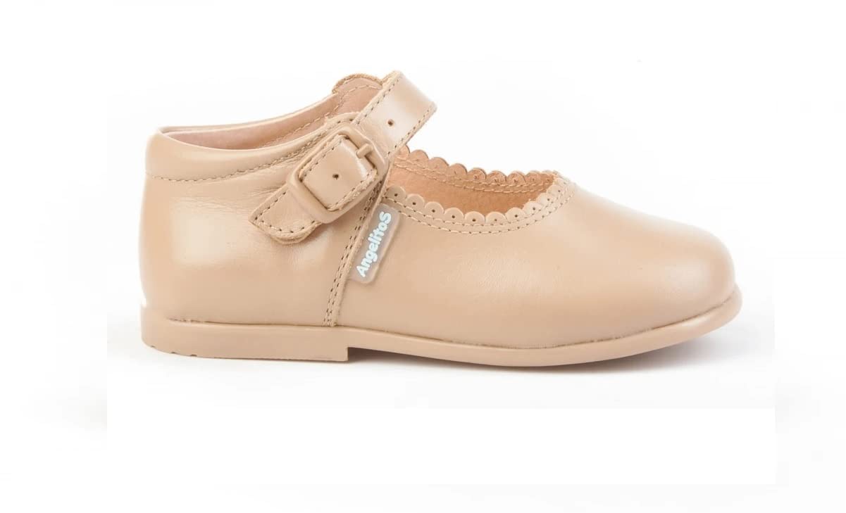 Angelitos Merceditas de Cuero para Niña. Marca Modelo 500. Todo Piel. Calzado Infantil Hecho en España