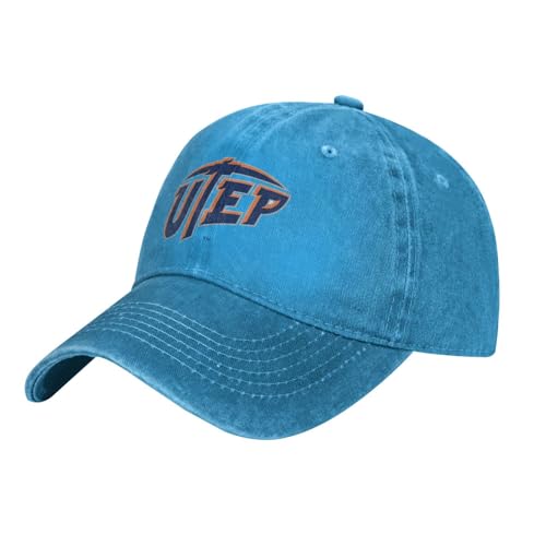 ESITIT UTEP Miners Unisex Adjustable for Hat Baseball Cap Casquette Blue