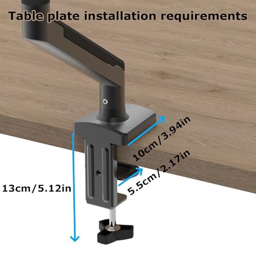 Soporte de monitor individual para mesa de 13 a 32 pulgadas con brazo de resorte de gas de 9 kg 3