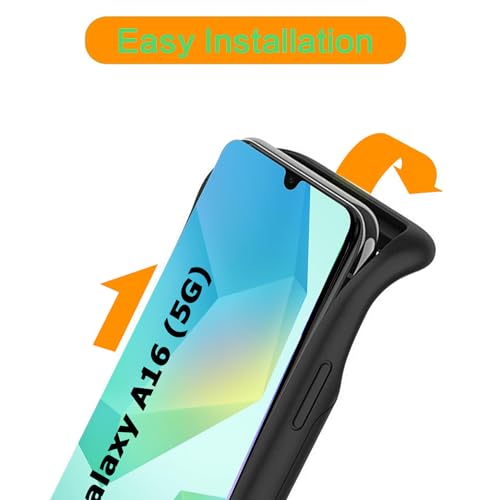 Image of Battery Case for Galaxy A16 /A17,Enhanced 10000mAh Portable Protective Wireless Charging Case Support Carplay Compatible with Galaxy A16 A17(6.7 inch) Rechargeable Extended Battery Charger Cover-Black