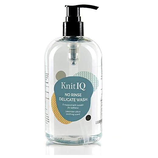KnitIQ No Rinse Delicate Wash Liquid Detergent, 16.9 fl. oz - Natural Wool Wash with Lanolin for Delicates and Knit Wool Fabric, Lavender Citrus Fragrance, 100 Washes