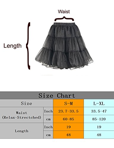 Shimaly Women's Short Length Petticoat Above Knee Underskirt Half Slip Crinoline (S-M, White) #TOP4