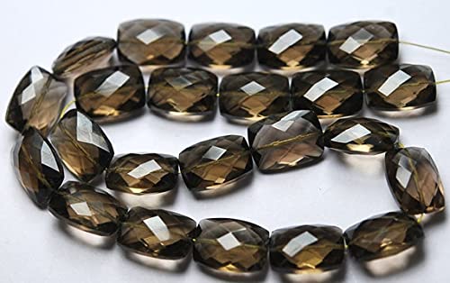 Quartz fumé perles briolettes facettées de 10x14mm pour réparer un collier ancien