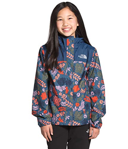 THE NORTH FACE Girls’ Resolve Reflective Jacket, Lavender Mist WallFlower Print, M 