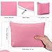 Reginary 10 Pcs Canvas Makeup Bags Bulk for Women Blank DIY Craft Pencil Pouch Travel Toiletry Cosmetics Bags for Bridal Shower, Wedding Gift, Breast Cancer Awareness Supplies(Pink)