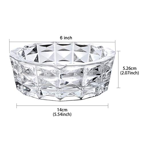 Cendrier en verre transparent lavable pour éliminer les cendres facilement - 3