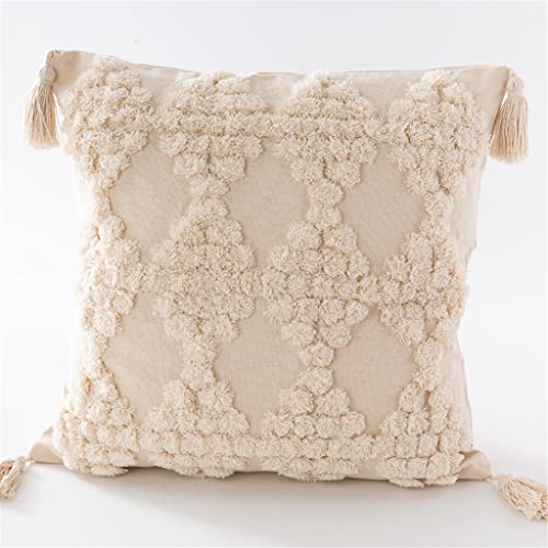 Housse de coussin géométrique velours pour raviver un canapé usé