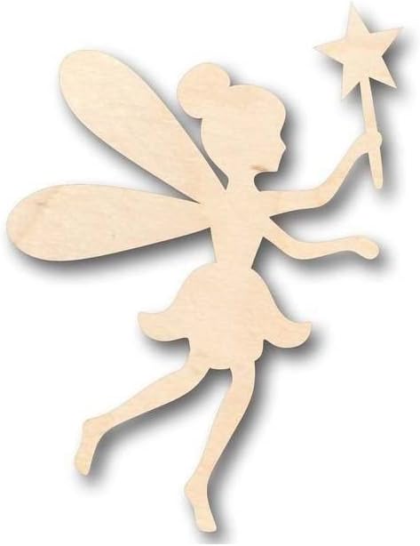 Unfinished Wood Fairy Shape Mythical Craft up to 46" DIY 18" / 1/2"