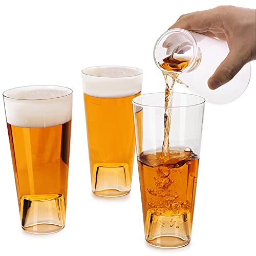Shot In The Pint Glass, Take A Shot Funny Beer Glass/Mug 4-Set 7"H The Wine Savant - Beers Pilsner Tumblers, Perfect For Entertaining, Home Bar, Weddings, Parties, Funny Drinking Gifts 21 Oz (640Ml) #TOP28