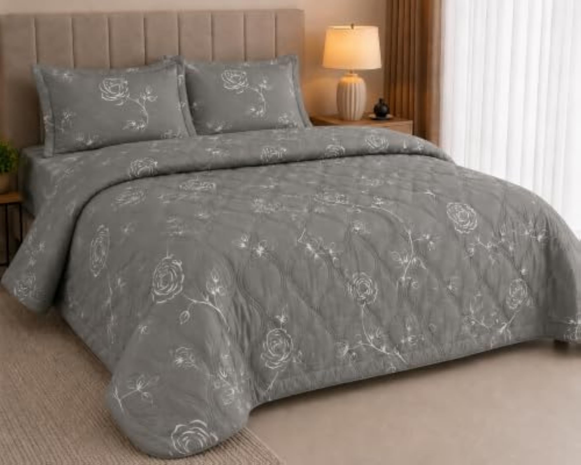 Home Canvas Pulse Booti Comforter Set for Double Bed