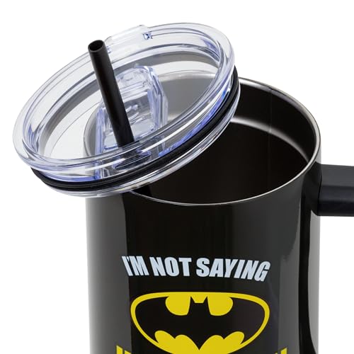 Image of Silver Buffalo Batman I am Batman 40oz Stainless Steel Tumbler w Handle