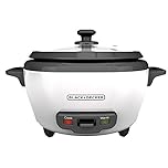 BLACK+DECKER 2-in-1 Rice Cooker & Food Steamer - 6-Cup Capacity, Automatic Keep Warm, Nonstick Bowl, Steaming Basket - Effortless Cooking