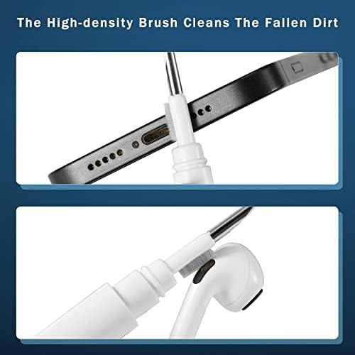 Hoppac Airpods Cleaning Kit,Earbud Cleaning Pen With Brush And Metal tip,Multifunctional Earbuds Cleaning Kit,Portable Earbud Cleaner Gadget, Bluetooth Earbuds Cleaning Pen for Deep Cleaning