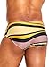 MIZOK Mens Swim Briefs Fashion Print Style Swimwear Sexy Swimsuits Bathing Suit Yellow L