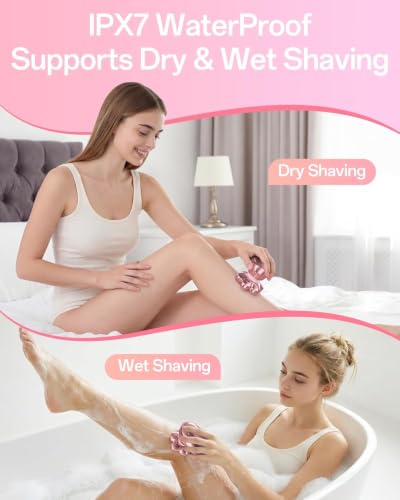 Image of Electric Razors for Women, 5-in-1 Womens Electric Shavers for Legs,7D Waterproof Wet Dry Travel Body Hair Remover Bikini Shavers Gift for Lady Face Underarms Public
