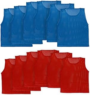 Athllete LITEMESH Pinnies Scrimmage Vests Team Practice Jersey for Child Youth Teen & Adult (12 Jerseys) Lightweight Pennys