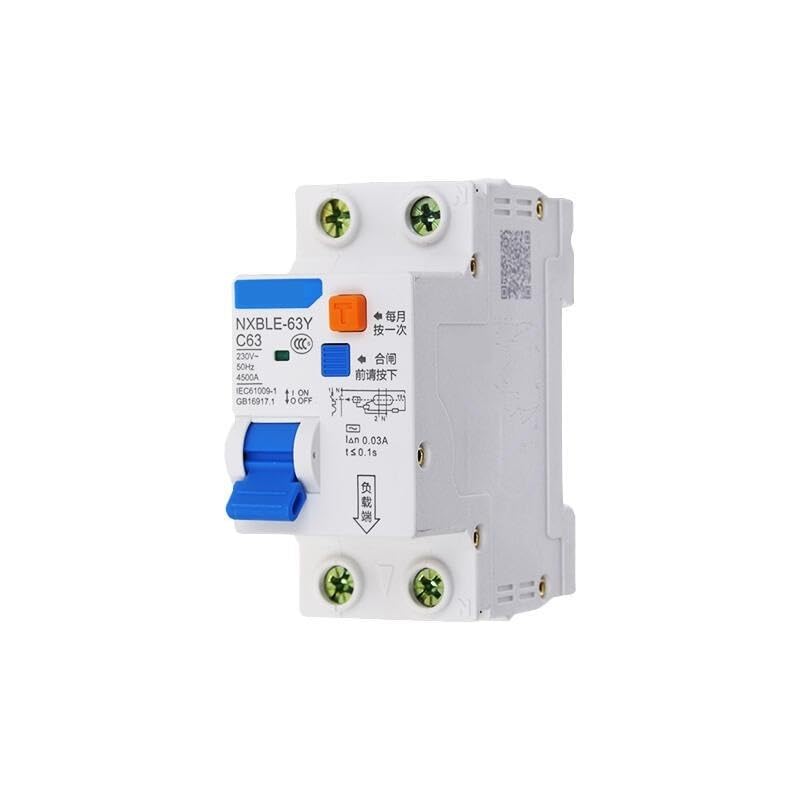 Disyuntor de Corriente Residual NXBLE-63 con protección térmica eficaz contra sobrecargas