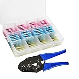 Qualitativ Hochwertig: Der Presszange mit Ratschenautomatik punktet mit einer nachstellbaren Sperrvorrichtung und einer Druckpunktentriegelung. Version mit mehreren Schmelzklebstoffen, vollständig wasserdicht und versiegelt, doppelwandiges Design - Der äußere Polyolefinschlauch bietet Isolierung und verbessert die Ausziehfestigkeit. Hot Melt Adhesive & Solder im Inneren stellt sicher, dass die Drähte fest verbunden sind und dass keine Drähte aus dem Anschluss herausrutschen.