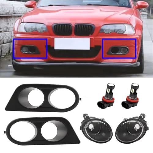 Grille à LED pour phare antibrouillard BMW E46 M3 cache carbone 01-06