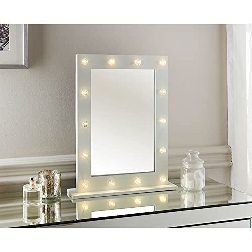 Buy Marco Paul White Freestanding Table Top Hollywood Vanity Mirror