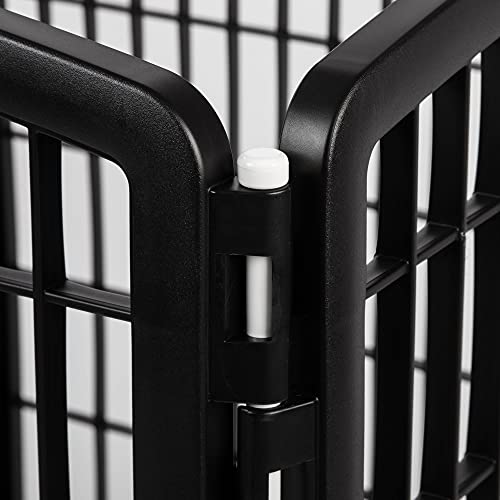 IRIS USA 34" Exercise 8-Panel Pet Playpen without Door, Dog Playpen, for Small, Medium, and Large Dogs, Keep Pets Secure, Easy Assemble, Rust-Free, Heavy-Duty Molded Plastic, Customizable, Black - Image 5