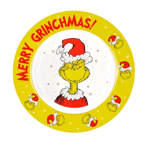 United Labels Grinch Weihnachtsteller 26,5 cm, Grün, Teller Merry...