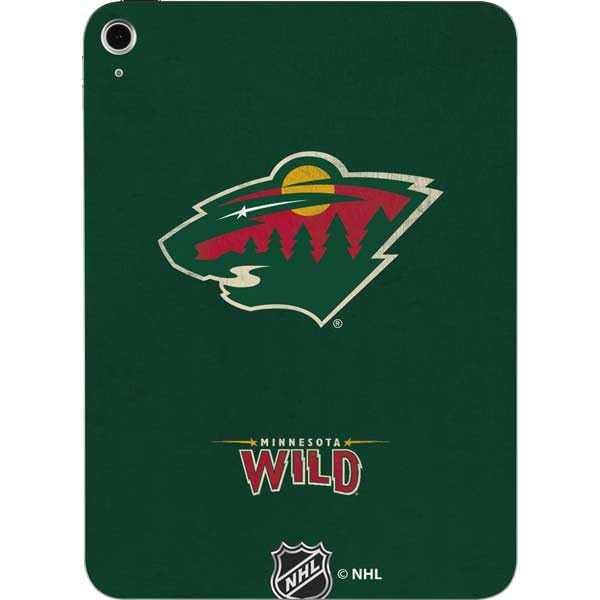 Skinit Decal Tablet Skin Compatible with iPad 11th Gen (2025) - Officially Licensed NHL Minnesota Wild Distressed Design