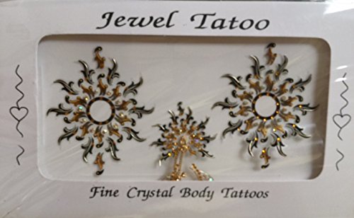 VAJAZZLE BREAST NIPPLE SET TATTOOS BY DEFINITIONS WITH RHINESTONES (BLACK