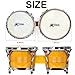 Bongo Drums 6.5” and 7.5”, Birch Percussion Instrument Bongos for Adults Beginners,Buffalo Hand Drum with Carry Bag and Tuning Wrench for Education and Practice.