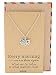 Quan Jewelry Yoga Lotus Flower Pendant Necklace with Om Symbol, Happy Birthday Gifts Ideas for Mom, Daughter, Women with Inspirational Quote on Gift Card (Silver)