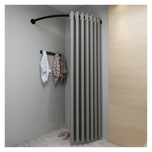 Spogliatoio Portatile Camerino di prova portatile per negozi di abbigliamento Camerieri semplici Asta a C Protezione per la privacy a parete angolare per negozi centri commerciali (120 cm/47.