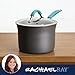Rachael Ray Cucina Hard Anodized Nonstick Sauce Pan/Saucepan with Lid, 3 Quart, Blue