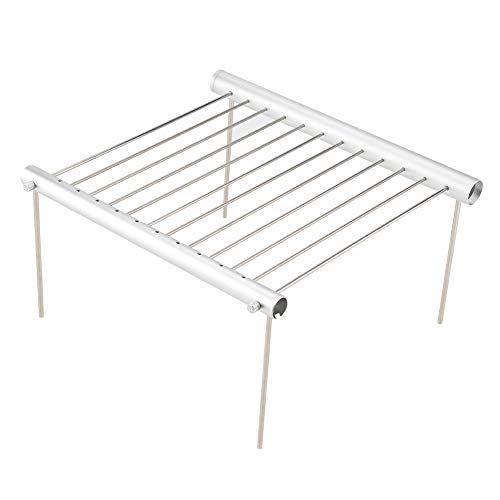 EBTOOLS Portable Barbecue Grille, Camping Barbecue Grille Pliable Compact Léger Grille de Barbecue Support de BBQ Détachable Mini Barbecue Gril en Acier Inoxydable pour Camping Randonnée Pique-Nique