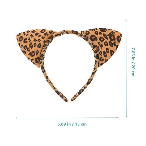Lurrose 3pcs Leopard Ears Headband for Women Animal Ears Headband Cosplay s Hair for Halloween Christmas Costume Cosplay Party Favor - Image 2