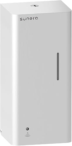 SUNERA Dispensador de desinfectante automático de manos de lujo, 75 % en espray de alcohol, dispensador sin contacto de acero inoxidable 304,