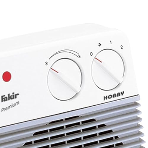 Fakir Heizlüfter Hobby HL 600- Heizlüfter für das Badezimmer, 2000 Watt mit 2 Heizstufen, Ventilatorfunktion, Tropfwasser- & Überhitzungsschutz, Drehregler & Betriebskontrollleuchte-6