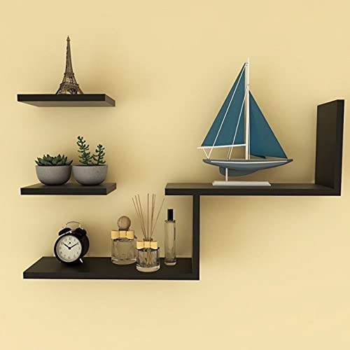 Estante de Pared, Estantes de Pared para Sala de Estar, Estantes de Pared para Dormitorio, Estantes Flotantes de Pared, Estantes de Pared, Baldas Flotantes Decoración para Sala de Estar, Oficina Cover