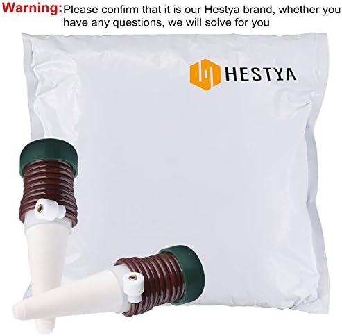 Hestya 10 Pack Plant Watering Stakes Automatic Devices Plant Self Drip Irrigation Slow Release Indoor Outdoor Terracotta Water Spikes for Potted Plants Flower (Black Base)