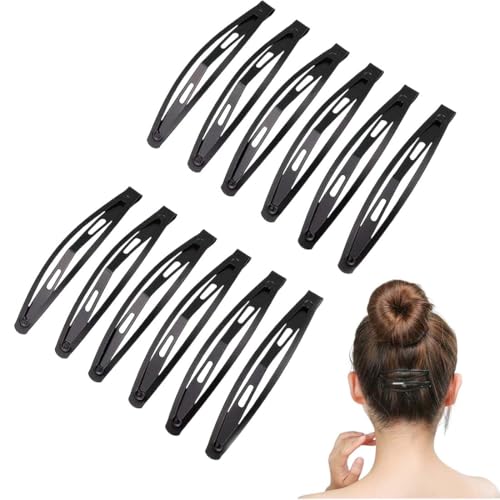 Pack de 12 grandes barrettes à cheveux en métal verni, anti-glisse, barrettes longues pour femmes et filles barettes cheveux barrette cheveux femme barrettes barettes cheveux femme
